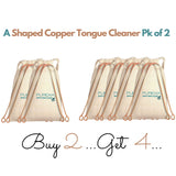 A Shape Copper Tongue Cleaner (Buy 2 & Receive 4 in Total)