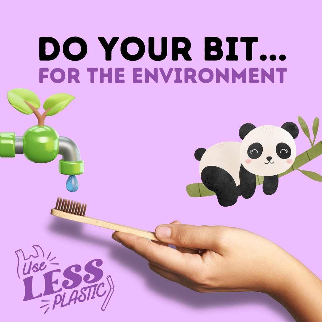 encourage people to use less plastic banner