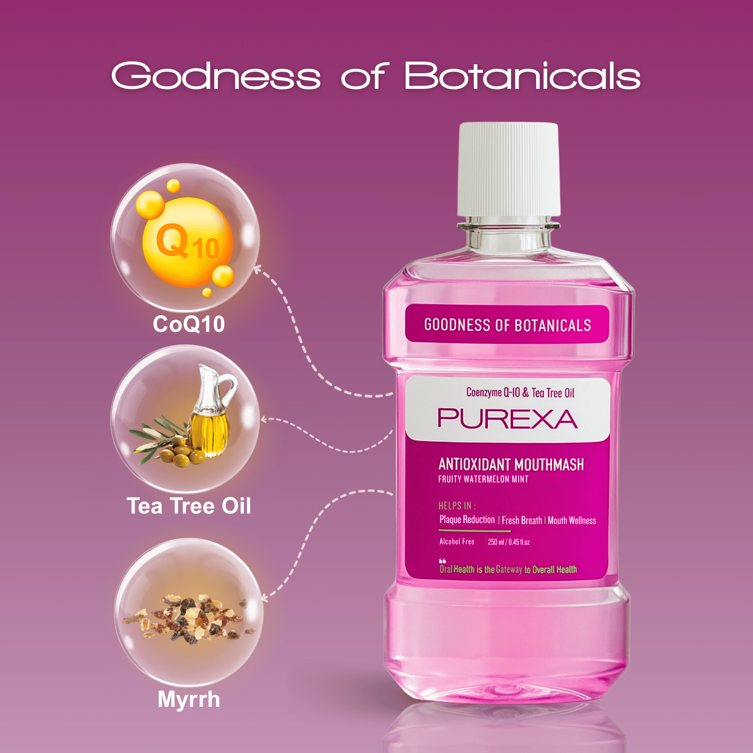 Antioxidant | Antimicrobial & Antibacterial Mouthwash | Water Melon Mint