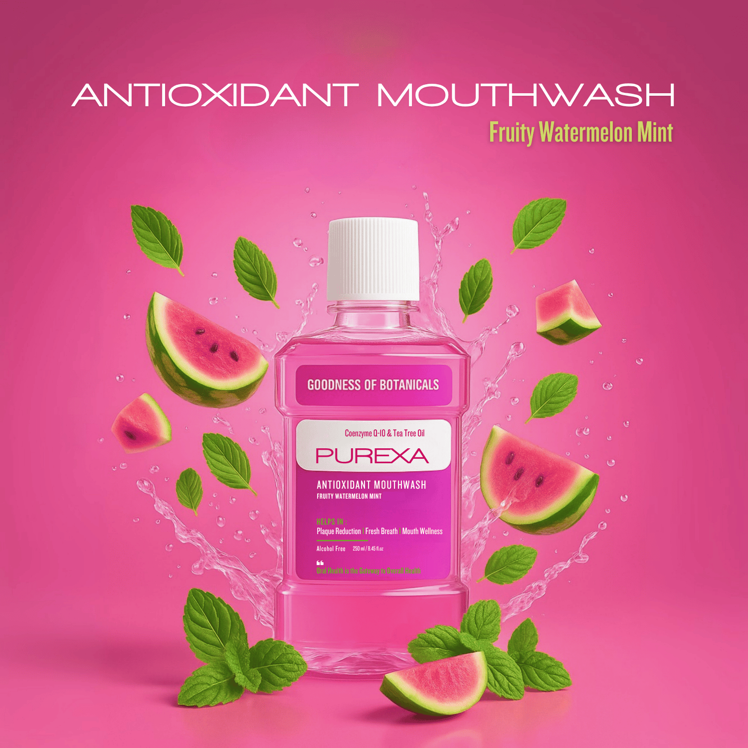 Antioxidant | Antimicrobial & Antibacterial Mouthwash | Water Melon Mint