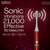Sonic Sleek Smart Electric Toothbrush (Crimson Red)
