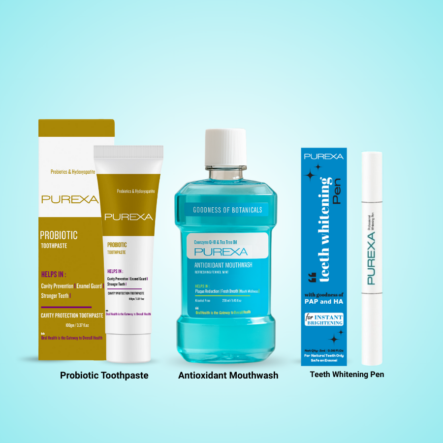 Antioxidant Mouthwash 250ml with Probiotic Toothpaste & Teeth Whitening Pen