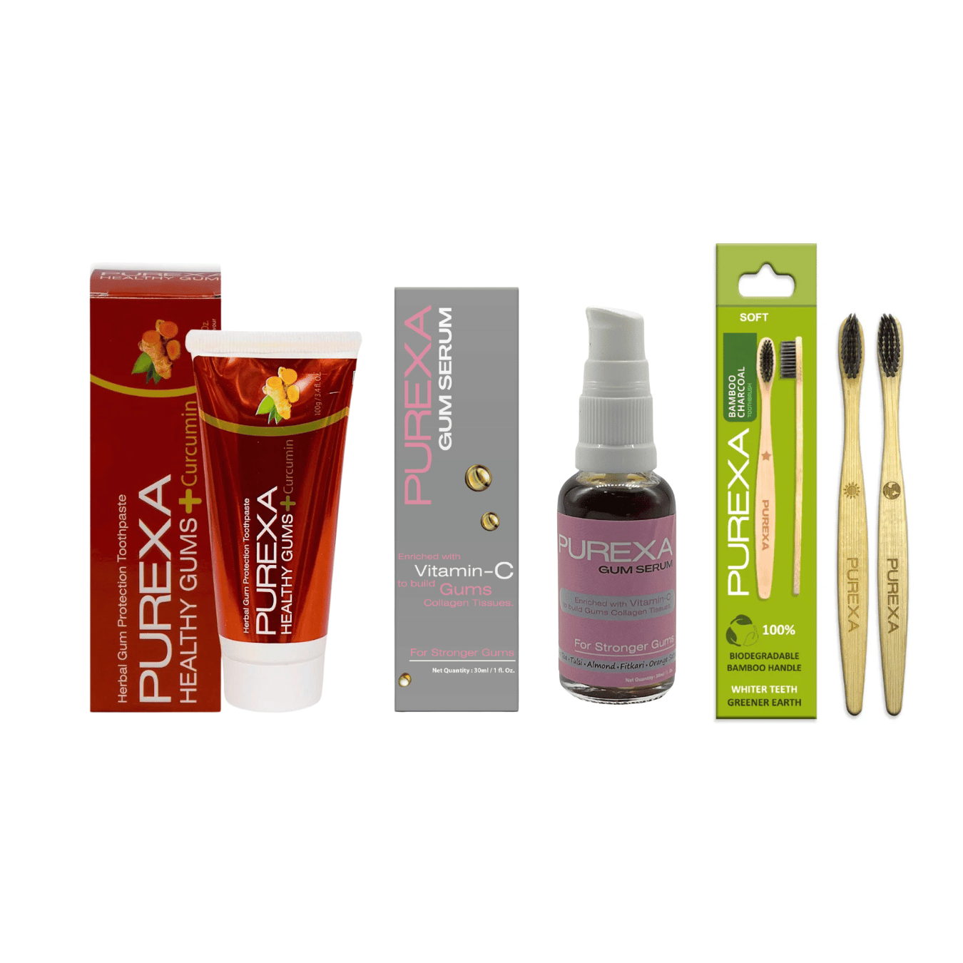 Healthy Gums Toothpaste With Gum Serum & Bamboo Charcoal Toothbrush