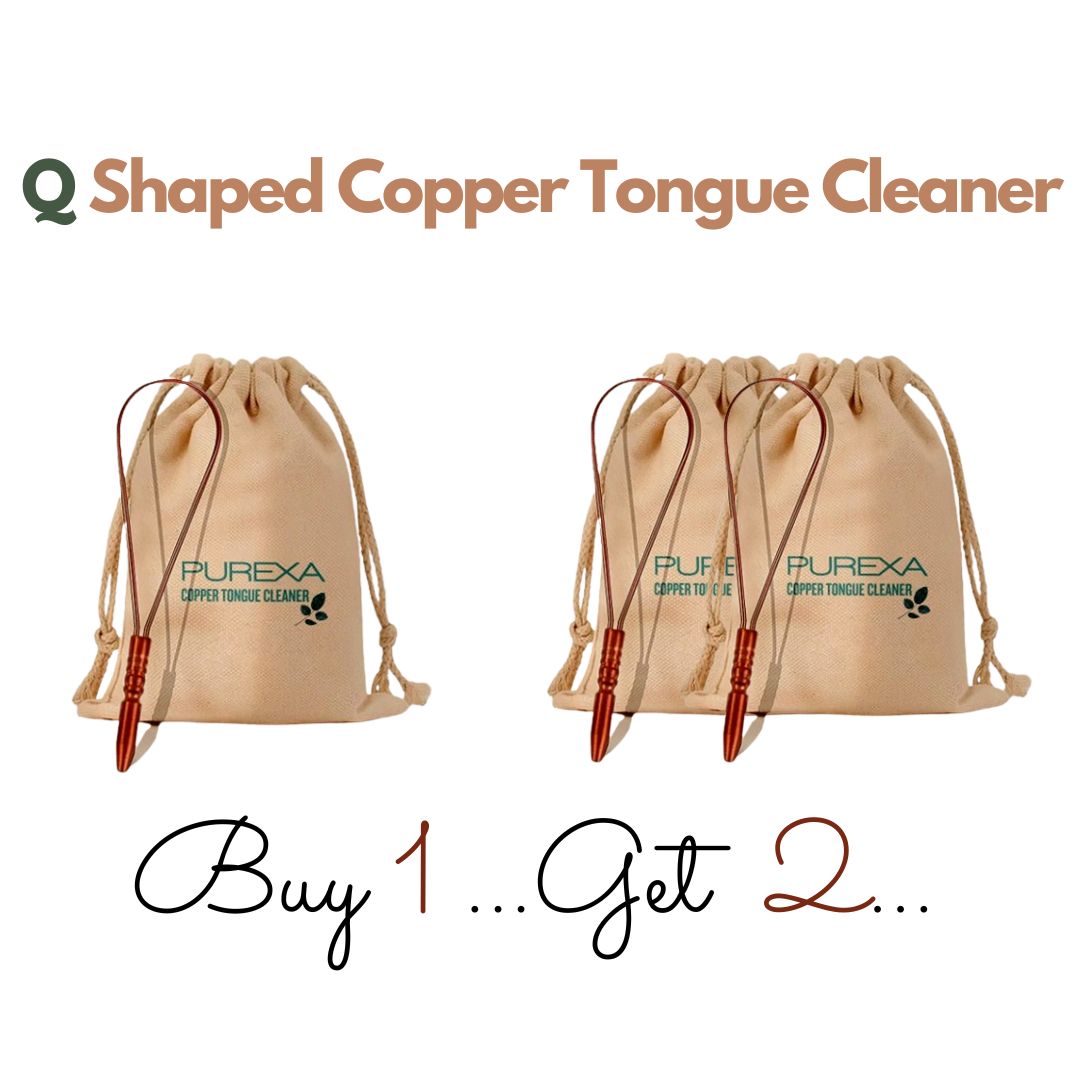 Q Shape Copper Tongue Cleaner (Buy 1 Get 2)