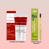 2 Healthy Gums+ Curcumin Toothpaste 100gm (Each) and Bamboo Toothbrush