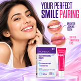 Teeth Whitening Strips (Pack of 7) and Lippy Lip Balms