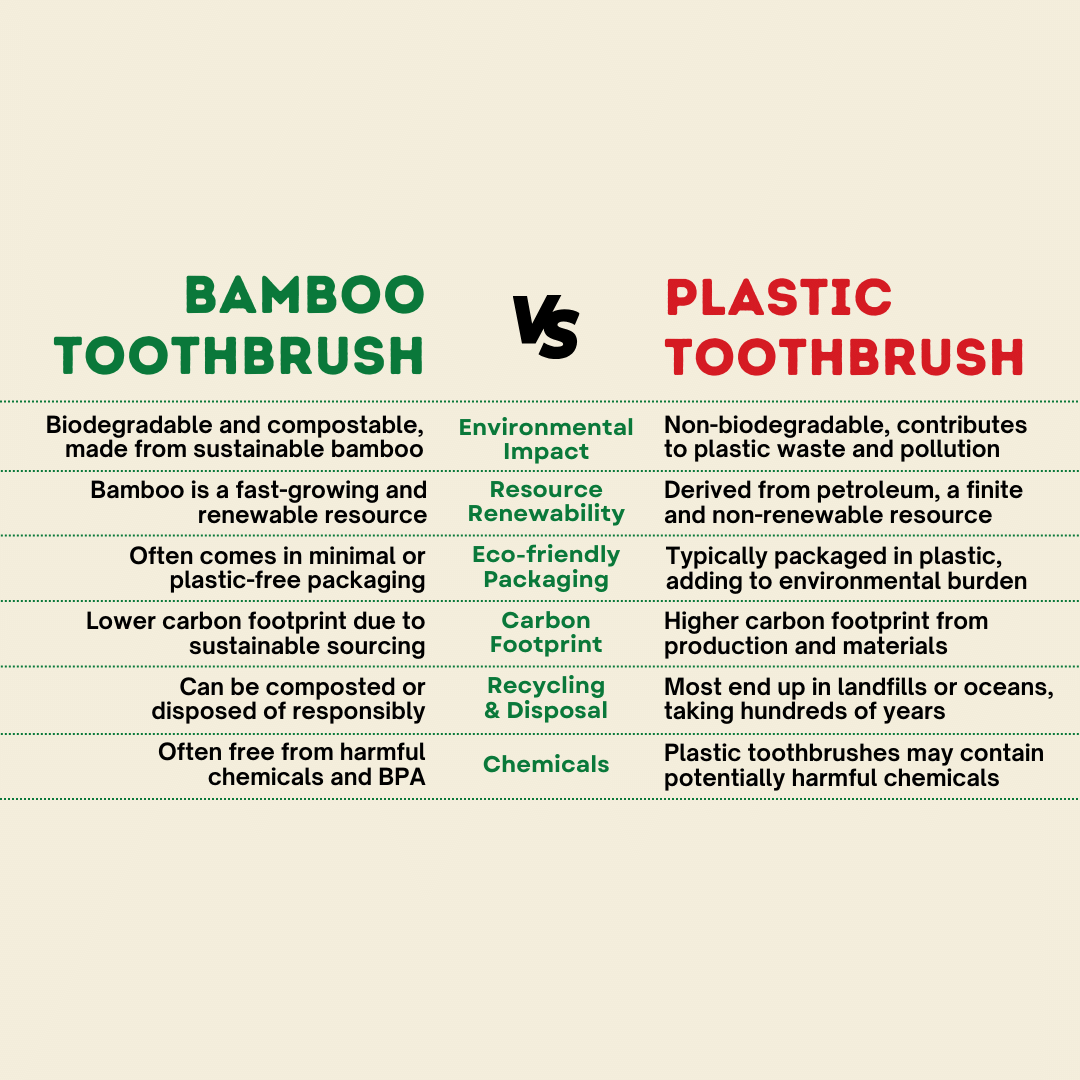 Difference between Purexa Bamboo Toothbrush vs Plastic Toothbrush