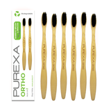 6 Purexa Bamboo Orthodontic Toothbrushes