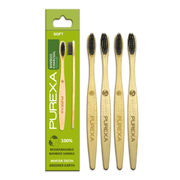4 Purexa Bamboo Charcoal Toothbrushes