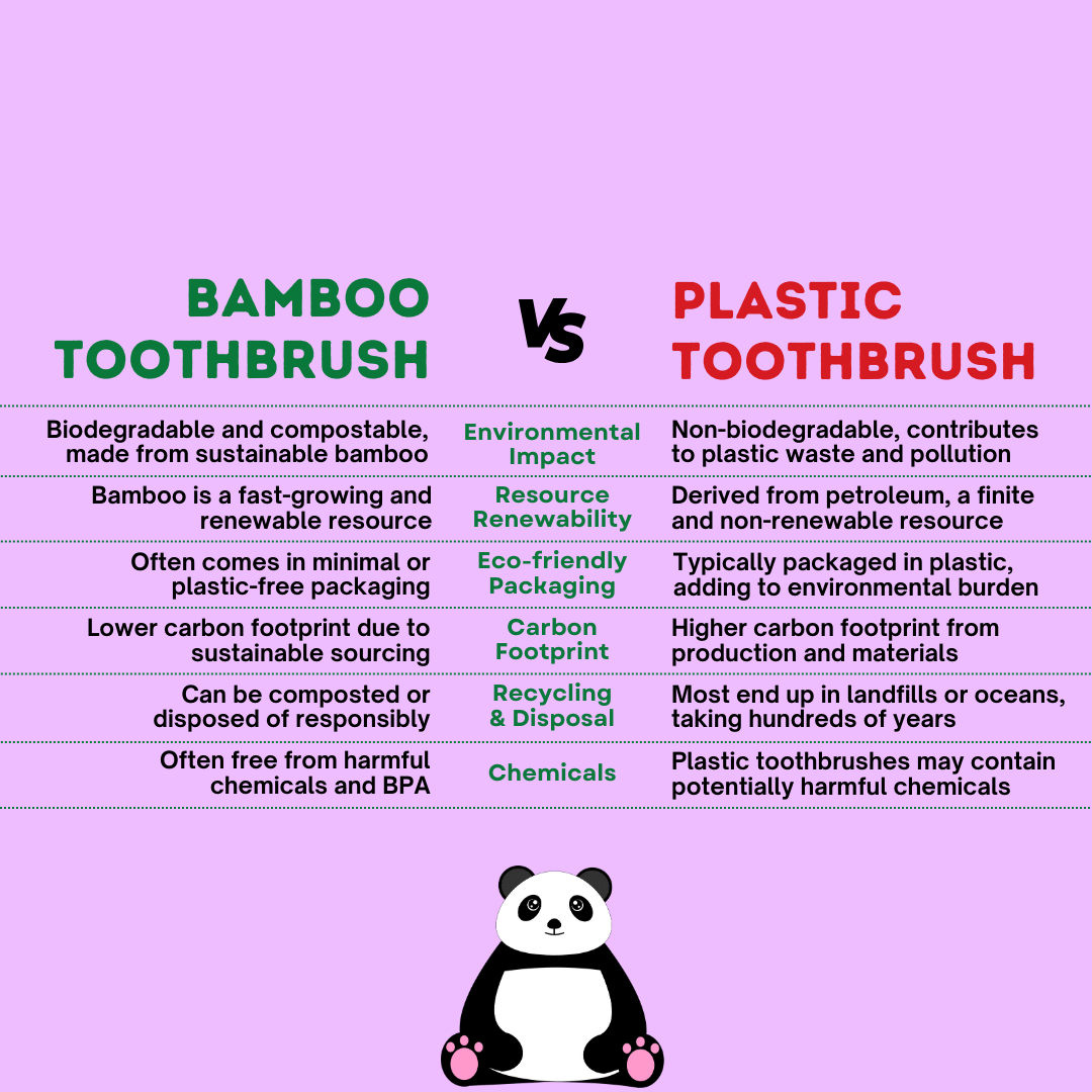 Difference between Purexa Bamboo Toothbrush vs Plastic Toothbrush