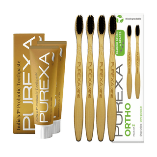 Probiotic Toothpaste With Orthodontic Bamboo Toothbrush - purexa.in