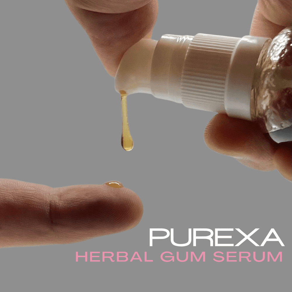 PUREXA Gum Serum drop coming out from bottle