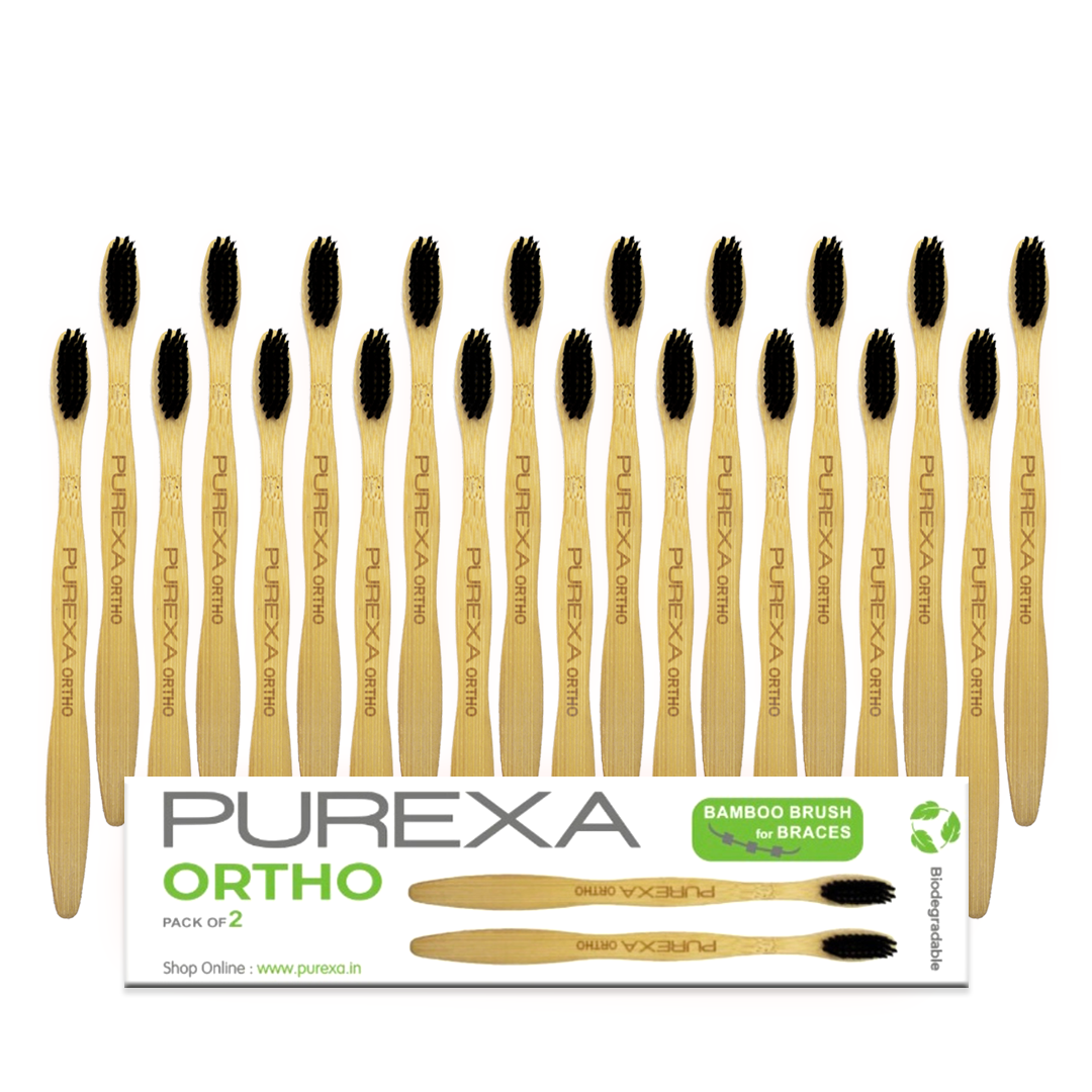 20 Purexa Bamboo Orthodontic Toothbrushes