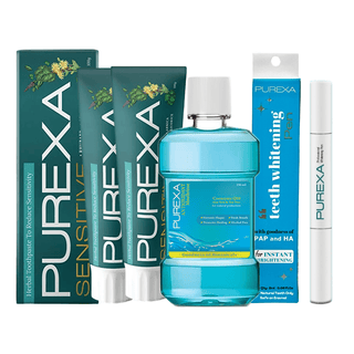 Sensitive Toothpaste Antioxidant Mouthwash & Teeth Whitening Pen - purexa.in