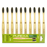 10 Purexa Bamboo Charcoal Toothbrushes