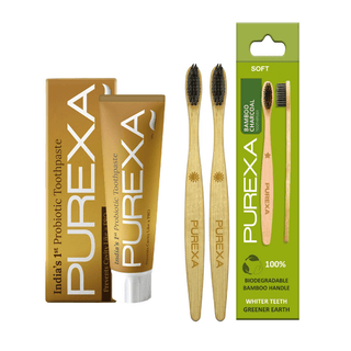 Probiotic Toothpaste With Bamboo Toothbrush - purexa.in