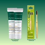 2 Herbal Sensitive Toothpastes, 1 Bamboo Charcoal Toothbrush