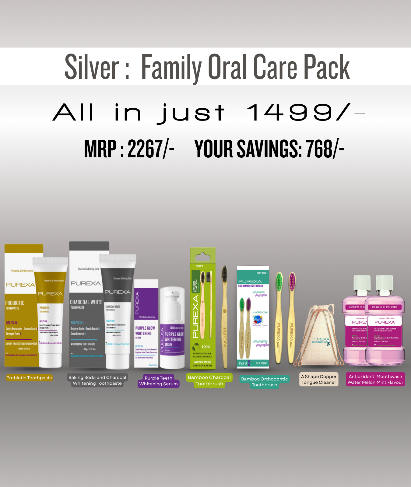 Oral Care Silver Family Pack 1