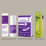 Purple Toothpaste 30ml, Teeth Whitening Strips and Bamboo Toothbrush