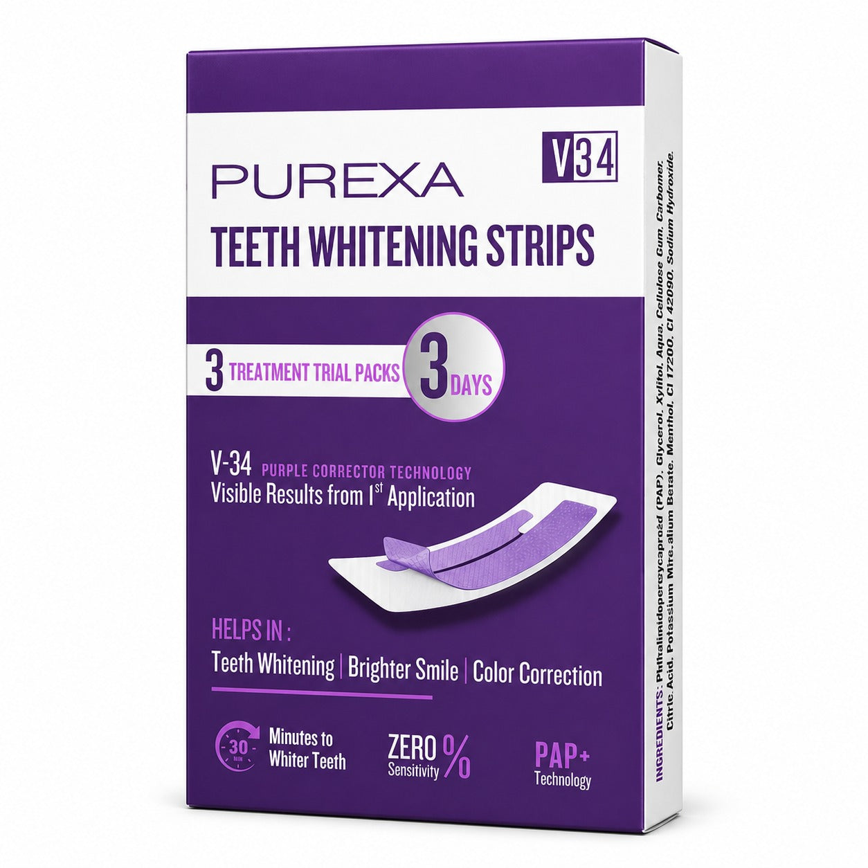 Purple Instant Teeth Whitening Strips