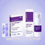 Teeth Whitening Strips and Purple Toothpaste (Instant Teeth Whitening Kit)